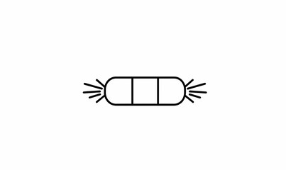 Simple Outline of a Capsule with Radiating Energy Lines