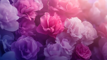 Dreamy Purple and Pink Flowers Background