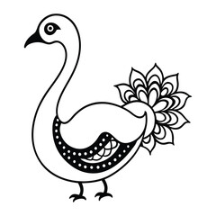 vector illustration of a swan