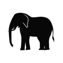 Elephant silhouette icon. elephant icon illustration. Mammal icon.