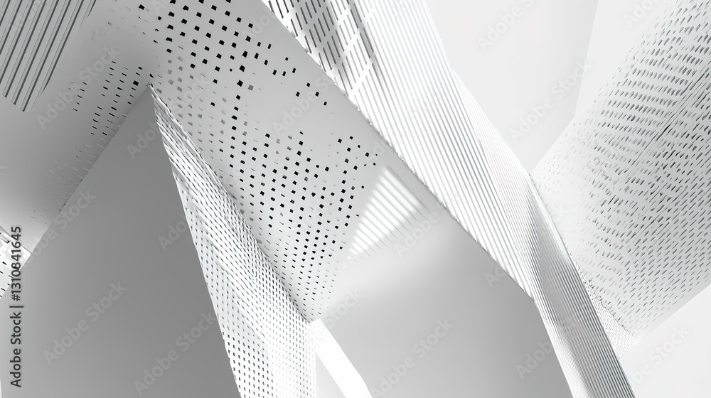 Poster abstract perspectives geometric patterns and innovative clean tech in modern minimalist architecture