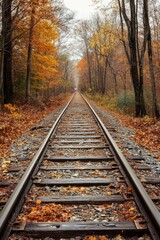 Fototapeta premium 森の中の線路