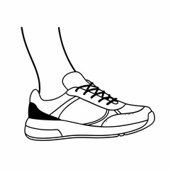 sport shoes vector illustration