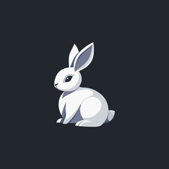 White Rabbit Sitting Still