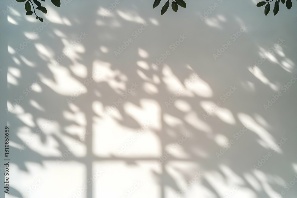 Poster abstract background with leaf shadows and sunlight texture and
