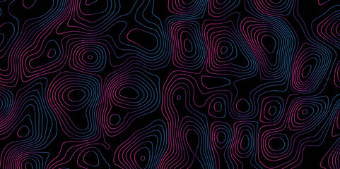 Abstract outline topographic contour map background. Dark texture background for your perfect interior. Old paper texture design .geographical map Imitation.