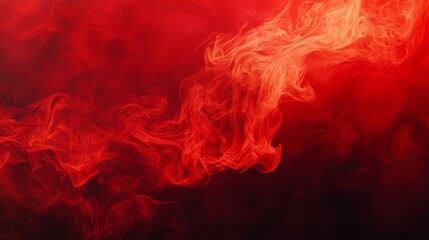 Abstract Red Smoke Swirling Background