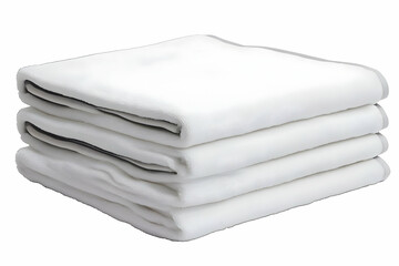 Neat Stack Of Soft White Bath Towels Product Photography