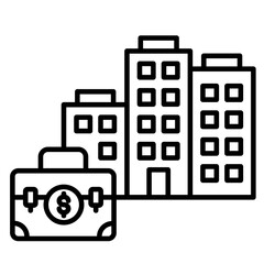 Corporation Outline Icon