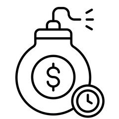 Debt Outline Icon
