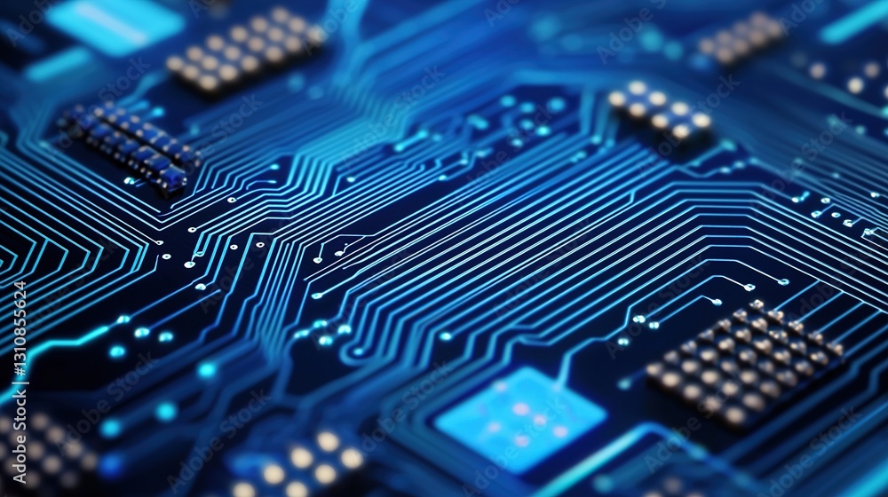 Aufkleber exploring electronics innovative circuit board design in a high-tech digital art laboratory