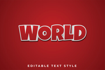World 3d text effect