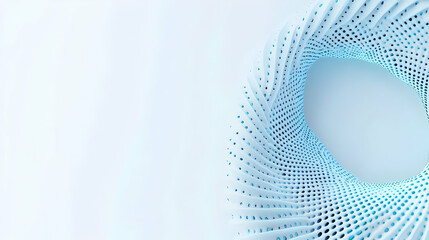 Abstract Digital Design with Blue Mesh Pattern and White Background