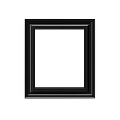 Fototapeta premium Vector illustration of a black picture frame isolated on transparent white background, clipping path, pen tool.