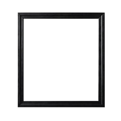 Vector illustration of a black picture frame isolated on transparent white background, clipping path, pen tool.