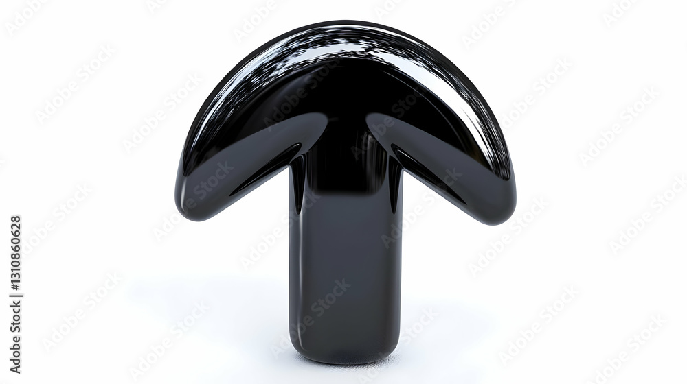 Aufkleber black arrow shape symbolizing progress and direction in 3d design