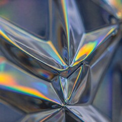 abstract holographic glass. Holographic glass background. Creative holographic iridescent decoration asset