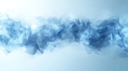Abstract, light blue, geometric shapes, flowing design.