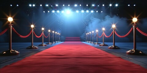 red carpet on stage