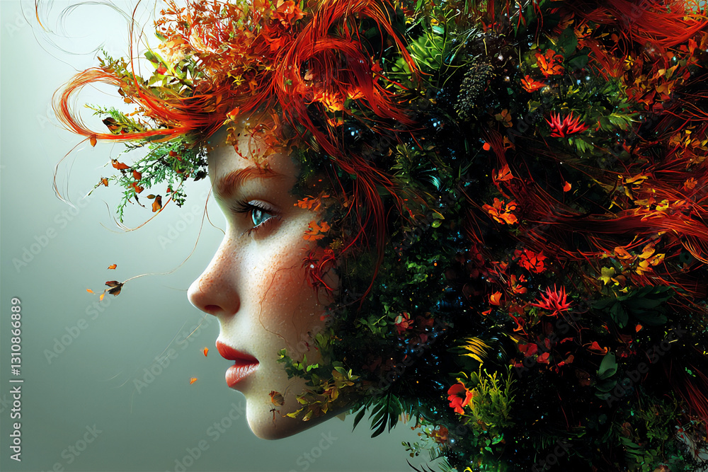Poster nature and imagination: creating fantasy art with natural elements discov