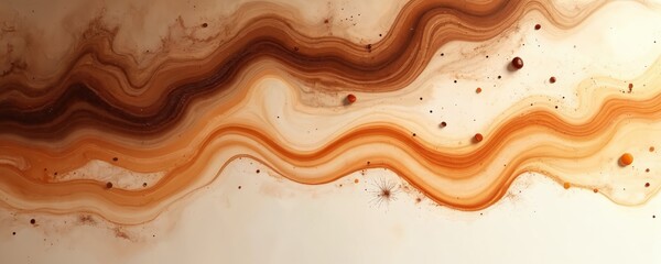 Marbled chocolate watercolor background with coffee, milk blend. Creamy cocoa colours abstract food illustration. Grunge luxury watercolor texture on valentine holiday gift. Delicious brown tasty