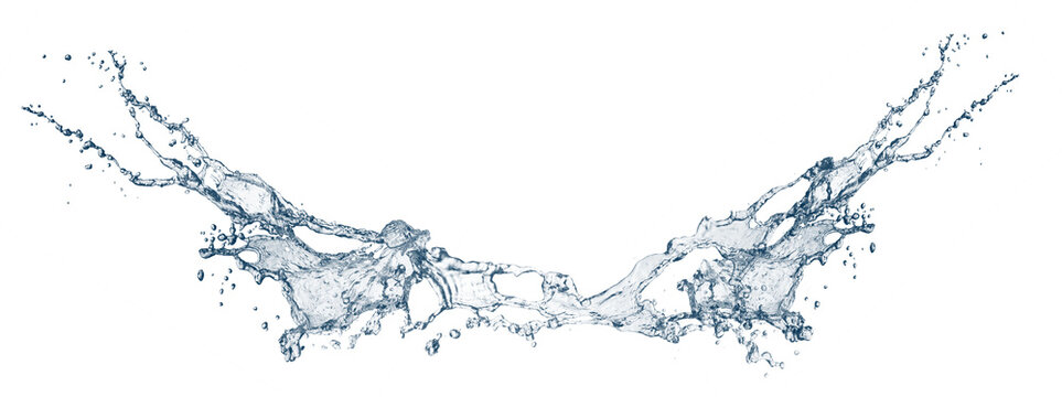 抽象的な青い水しぶきの3dイラスト