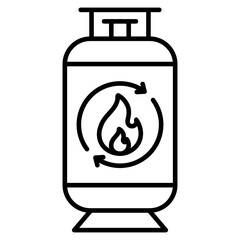 Gas Production Outline Icon