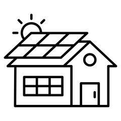 Solar Cell Outline Icon
