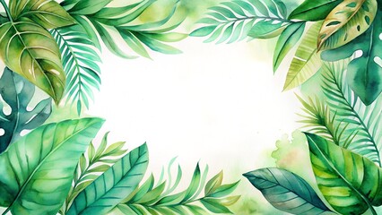 green leaves frame