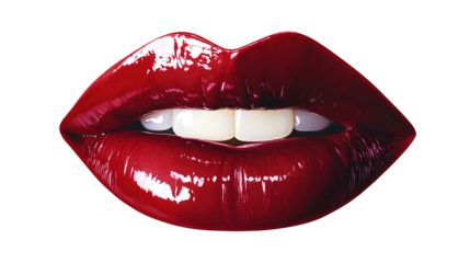glossy lips transparent background png