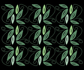 printable seamless leaf pattern design