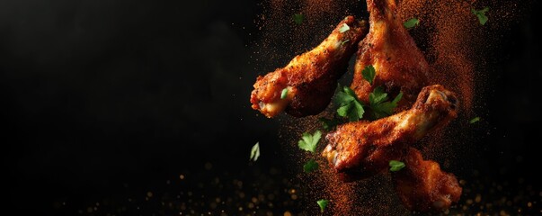Crispy Chicken Wings in Flight (1)