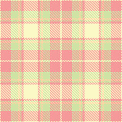 Muted Peachy Pink Seamless Tartan with Iridescent Light Light Green accents Fabric Design