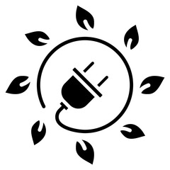 Green Energy Glyph Icon