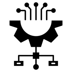 Automated Solutions Glyph Icon