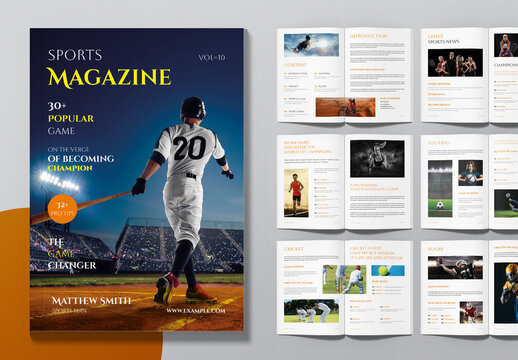Sports Magazine Design Layout
