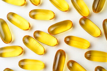 Oil filled capsules, softgel of food supplements, fish oil, omega 3, vitamin D3, vitamin E