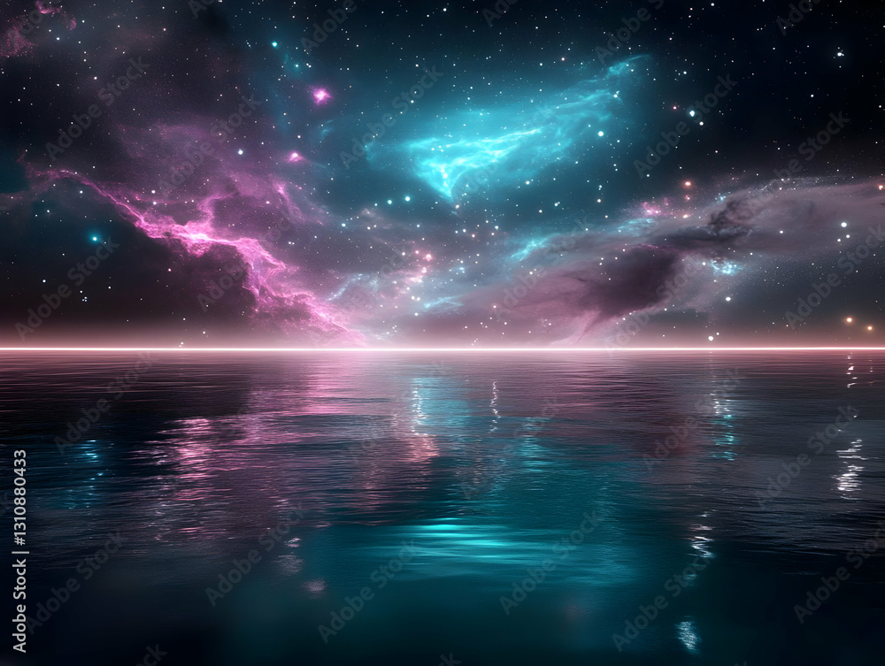 Poster Abstract Space Nebula Reflection Backgrounds and Images from Outer