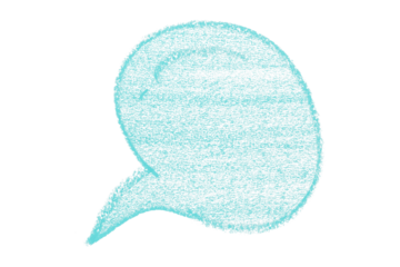 Separate light blue speech bubbles on transparent background.