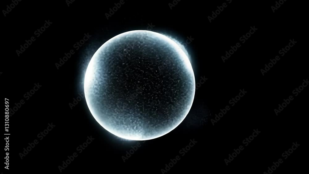 Poster energy sphere glowing and radiating pulsating waves, generating mesmerizing visual dynamics with eth