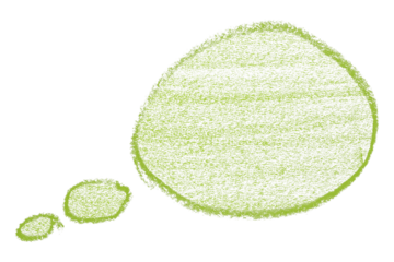 Separate green speech bubble on transparent background