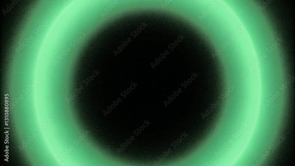 Canvas Prints glowing green circle abstract background