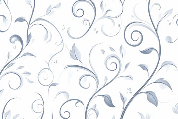 Elegant Blue And Gray Floral Swirl Background Illustration