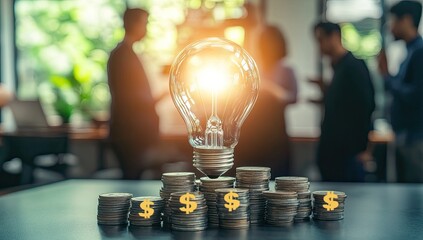 Financial Idea in Busy Office