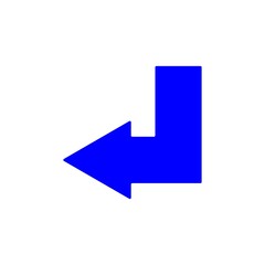 シンプルな矢印のアイコン　イラスト　青
