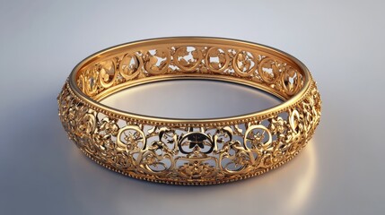 Design a golden bangle