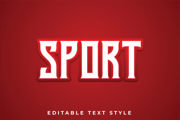 Sport 3d text effect