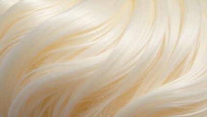 Close-up of silky, white goat hair with a smooth texture