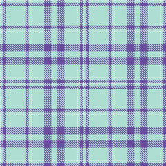Deep Duck Egg Blue and Neon Bluey Purple Seamless Tartan Fabric Design