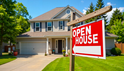 Open House Real Estate Sign, real estate sale